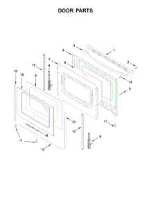 Door Parts parts for Amana Electric Range AER6303MFS1 from AppliancePartsPros.com