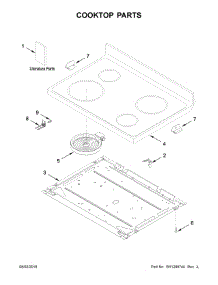 Cooktop Parts parts for Amana Electric Range AER6303MFS2 from AppliancePartsPros.com