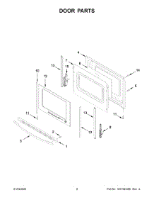 Door Parts parts for Amana Electric Range AER6303MFS5 from AppliancePartsPros.com