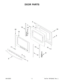 Door Parts parts for Amana Electric Range AER6303MMS0 from AppliancePartsPros.com