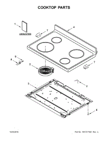 Cooktop Parts parts for Amana Electric Range AER6603SFB2 from AppliancePartsPros.com