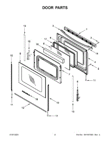 Door Parts parts for Amana Electric Range AER6603SFB3 from AppliancePartsPros.com