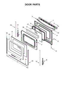 Door Parts parts for Amana Electric Range AER6603SFS1 from AppliancePartsPros.com
