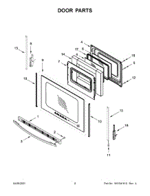 Door Parts parts for Amana Electric Range AER6603SFS3 from AppliancePartsPros.com