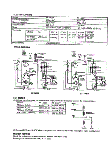 Electrical / Fan Motor / Wiring parts for Sharp Room Air Conditioner AF-1906Y from AppliancePartsPros.com
