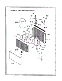 Cycle (Af-T908x / R908x / R1108x) parts for Sharp Room Air Conditioner AF-R1208X from AppliancePartsPros.com