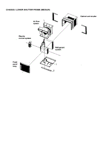 Lower Shutter Frame (Medium) parts for Sharp Room Air Conditioner AF-S100FX from AppliancePartsPros.com