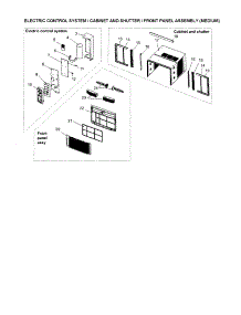 Control System / Cabinet / Front Panel parts for Sharp Room Air Conditioner AF-S85FX from AppliancePartsPros.com