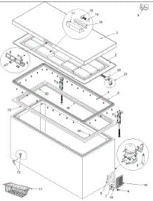 Door Gasket, Liner & Hardware parts for Amana Chest Freezer AFC0701AW-PAFC0701AW0 from AppliancePartsPros.com