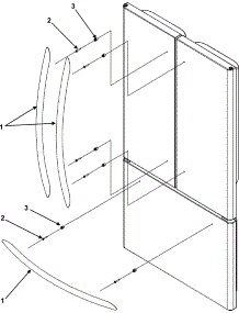 Handles & Trim parts for Amana Bottom-Mount Refrigerator AFF2534FEW0 from AppliancePartsPros.com