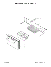Freezer Door Parts parts for Amana Bottom-Mount Refrigerator AFI2539ERB01 from AppliancePartsPros.com