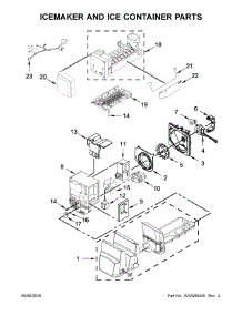 Icemaker And Ice Container Parts parts for Amana Bottom-Mount Refrigerator AFI2539ERB01 from AppliancePartsPros.com