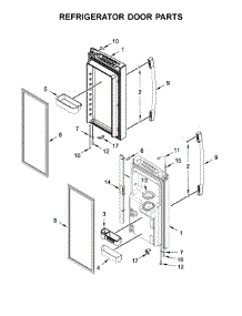 Refrigerator Door Parts parts for Amana Bottom-Mount Refrigerator AFI2539ERB02 from AppliancePartsPros.com