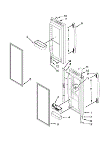 Refrigerator Door Parts parts for Amana Bottom-Mount Refrigerator AFI2539ERM00 from AppliancePartsPros.com