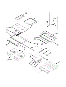 Shelf Parts parts for Amana Bottom-Mount Refrigerator AFI2539ERM01 from AppliancePartsPros.com