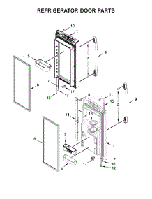 Refrigerator Door Parts parts for Amana Bottom-Mount Refrigerator AFI2539ERM03 from AppliancePartsPros.com