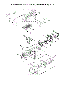 Icemaker And Ice Container Parts parts for Amana Bottom-Mount Refrigerator AFI2539ERM03 from AppliancePartsPros.com