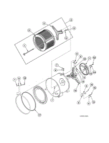 Inner Basket / Trunnion / Pulley parts for Speed Queen Washer AFN50FSP111TW01 from AppliancePartsPros.com