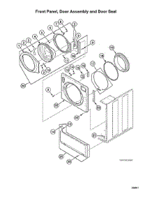 Front Panel / Door Assy / Door Seal parts for Speed Queen Washer AFNE9RSP115TW01 from AppliancePartsPros.com