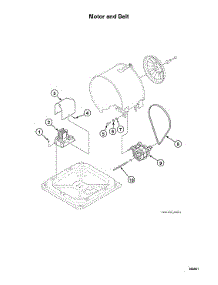Motor / Belt parts for Speed Queen Washer AFNE9RSP116TW13 from AppliancePartsPros.com