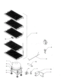 Machine Compartment parts for Amana Upright Freezer AFU1504AW-PAFU1504A from AppliancePartsPros.com