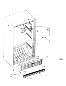 Freezer Compartment parts for Amana Upright Freezer AFU1704AW-PAFU1704A from AppliancePartsPros.com