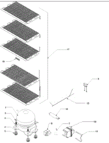 Machine Compartment parts for Amana Upright Freezer AFU2004AW-PAFU2004AW0 from AppliancePartsPros.com