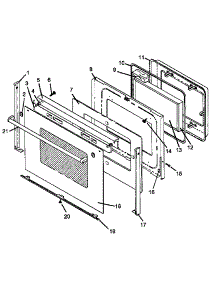 Door Assembly parts for Amana Gas Range AGDS901E/P1131817NE from AppliancePartsPros.com