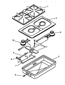 Module-Top Burner Assembly-Cc25 / White,And Cc27 / Black parts for Amana Gas Range AGDS901E/P1131821NE from AppliancePartsPros.com