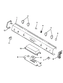 Control Panel Assembly parts for Amana Gas Range AGDS901E/P1131824NE from AppliancePartsPros.com