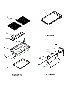 Module - Grille, Griddle Cc7, And Rotisserie Cc5 parts for Amana Gas Range AGDS901E/P1131827NE from AppliancePartsPros.com