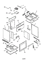 Oven Assembly parts for Amana Gas Range AGDS901E/P1131829NE from AppliancePartsPros.com