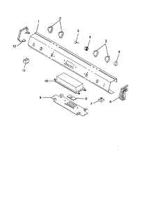 Control Panel Assembly parts for Amana Gas Range AGDS901E/P1131829NE from AppliancePartsPros.com