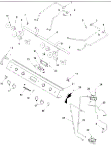 Control Panel And Tubing parts for Amana Gas Range AGDS902E-P1131828NE from AppliancePartsPros.com