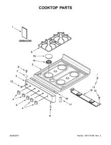 Cooktop Parts parts for Amana Gas Range AGG222VDW3 from AppliancePartsPros.com