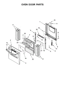 Oven Door Parts parts for Amana Gas Range AGG222VDW4 from AppliancePartsPros.com