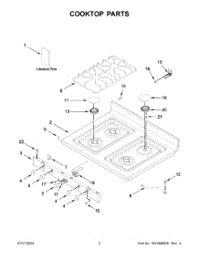 Cooktop Parts parts for Amana Gas Range AGR4203MNB0 from AppliancePartsPros.com
