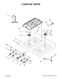 Cooktop Parts parts for Amana Gas Range AGR4230BAW2 from AppliancePartsPros.com
