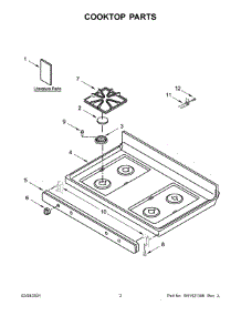 Cooktop Parts parts for Amana Gas Range AGR6603SFB4 from AppliancePartsPros.com