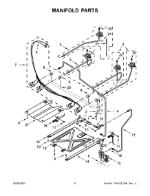 Manifold Parts parts for Amana Gas Range AGR6603SFB4 from AppliancePartsPros.com