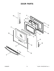 Door Parts parts for Amana Gas Range AGR6603SFB4 from AppliancePartsPros.com