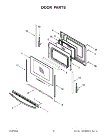Door Parts parts for Amana Gas Range AGR6603SFB7 from AppliancePartsPros.com