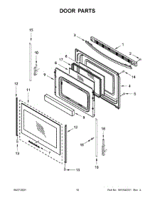 Door Parts parts for Amana Gas Range AGR6603SFS4 from AppliancePartsPros.com