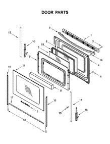 Door Parts parts for Amana Gas Range AGR6603SFW3 from AppliancePartsPros.com