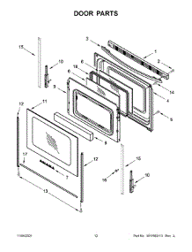 Door Parts parts for Amana Gas Range AGR6603SFW4 from AppliancePartsPros.com
