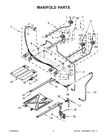 Manifold Parts parts for Amana Gas Range AGR6603SMS0 from AppliancePartsPros.com