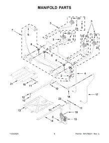 Manifold Parts parts for Amana Gas Range AGR6603SMS1 from AppliancePartsPros.com
