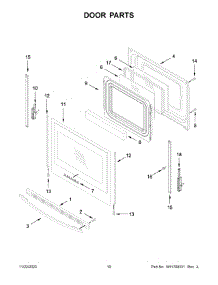 Door Parts parts for Amana Gas Range AGR6603SMS1 from AppliancePartsPros.com