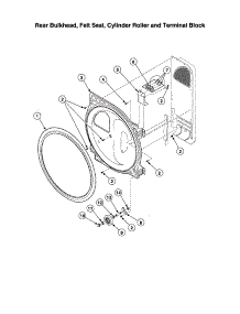 Rear Bulkhead / Felt Seal parts for Speed Queen Dryer AGS20AWF from AppliancePartsPros.com