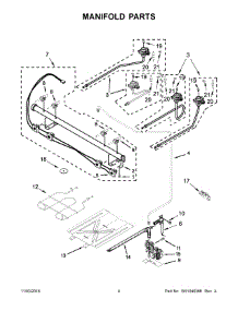 Manifold Parts parts for Amana Gas Range AGS6603SFS0 from AppliancePartsPros.com
